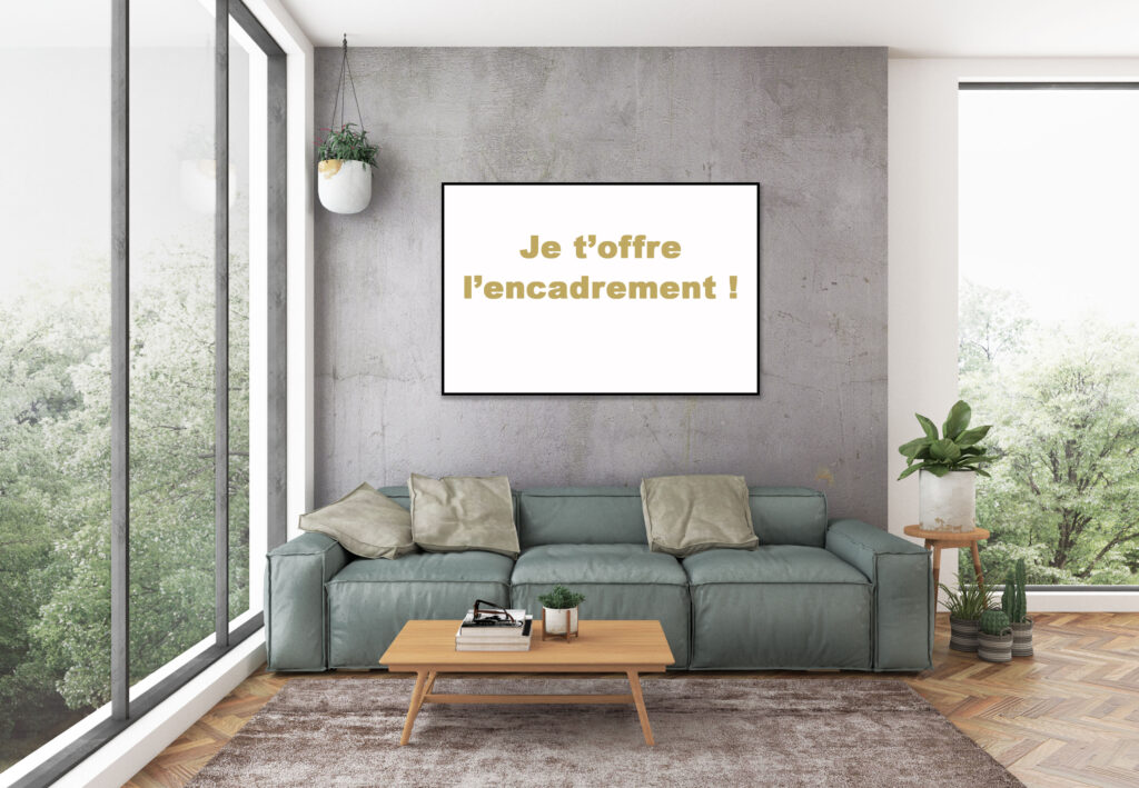 Je t'offre l'encadrement