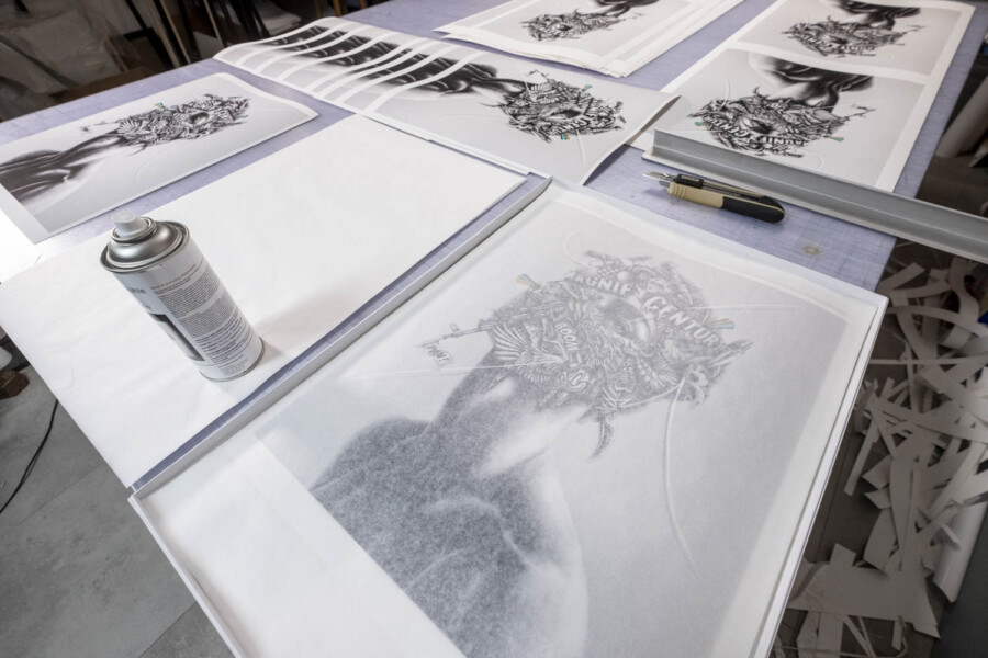 Preparatif tirage d'art