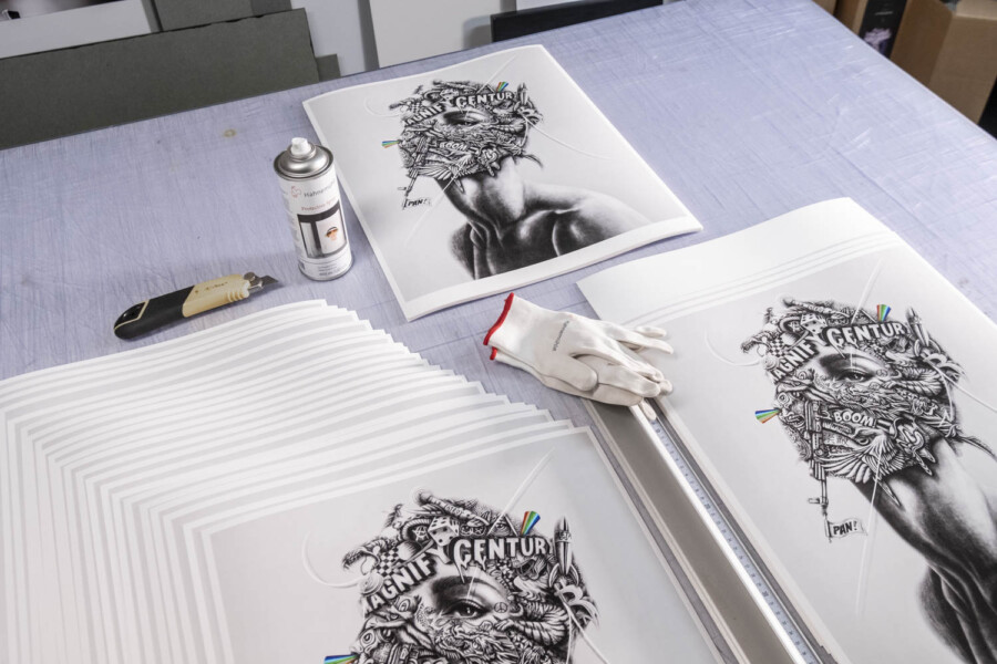 Preparation tirage d'art en édition limitée