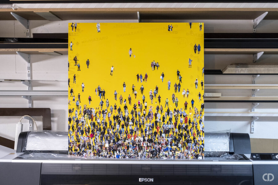 @Eric VDB Encadrement contrecollé Dibond foule de personnes