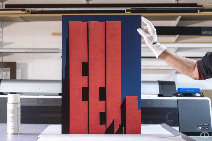 @Patrick Zelis Encadrement contrecollé Dibond bâtiments